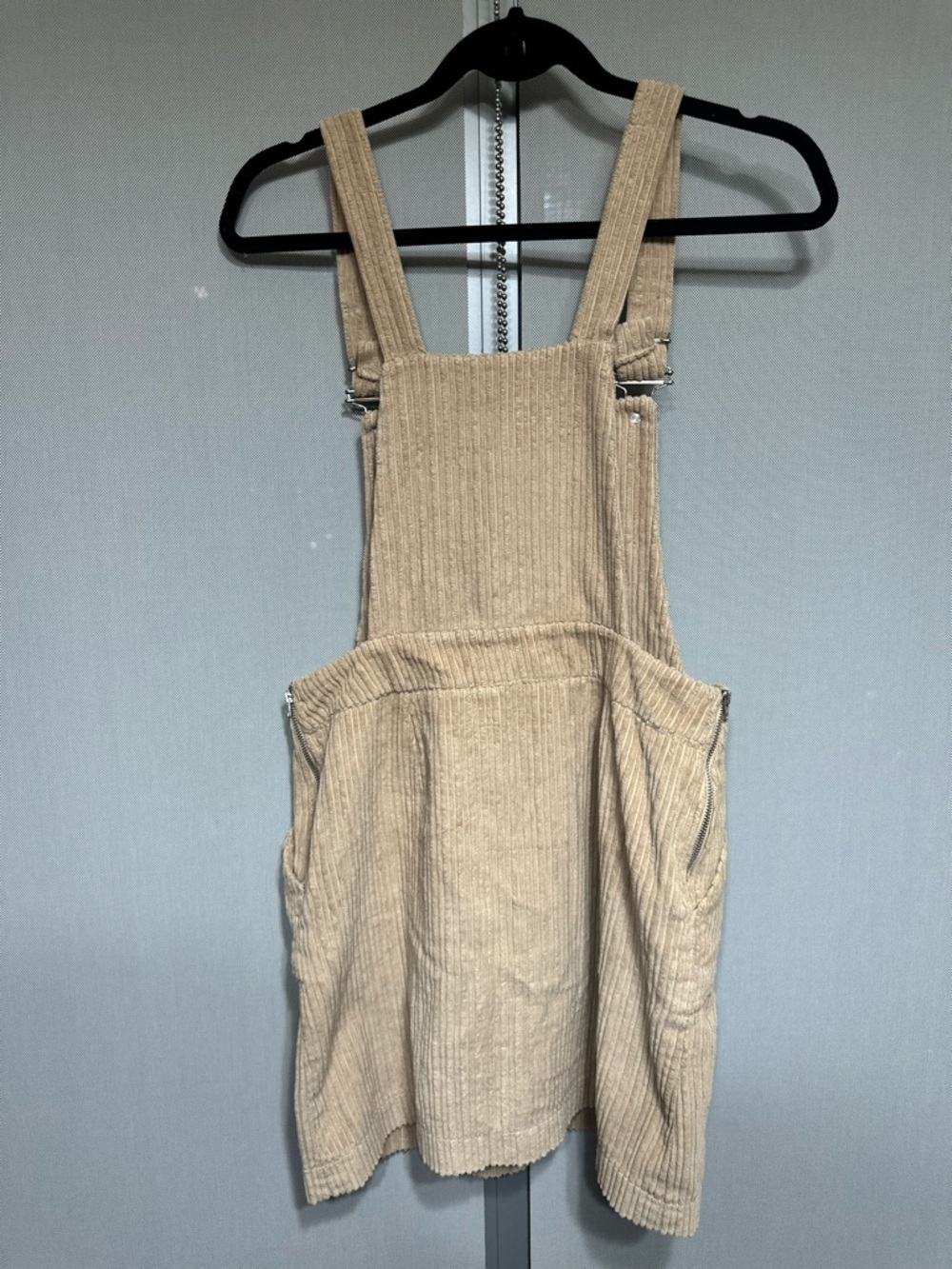 Olé by Koton ($80) Beige Corduroy Pinafore Overall Mini Dress Teen Size 36/ US 4 - Picture 14 of 14